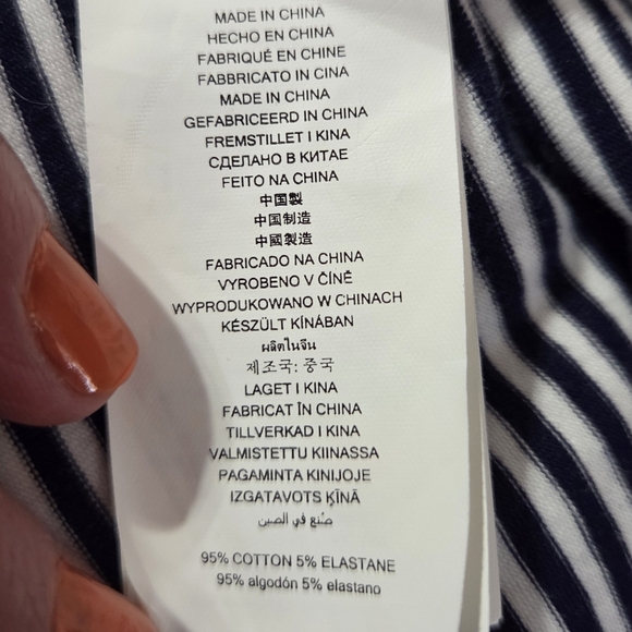 Michael Kors Short Sleeve Cold Shoulder Black White Striped Size L - Picture 5 of 5